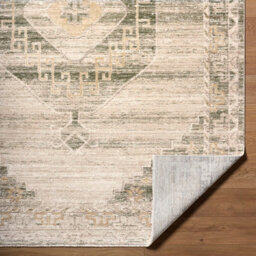 Livabliss Fifth Avenue-Vintage Green Brown Grey Traditional Boho Fringe Living Dining Bedroom Rug 152 X 225 Cm Easy Care, Non Shedding - thumbnail 4