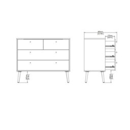 Furniture To Go Cumbria 2 + 2 Chest Of Drawers - thumbnail 9