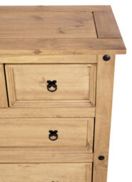 Mews Corona 4 Drawer Chest Of Drawers 2 + 2 Solid Mexican Pine - thumbnail 5