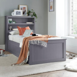 Bedmaster Enzo Grey Wooden 3 Drawer Bookcase Bed And Spring Mattress - thumbnail 2