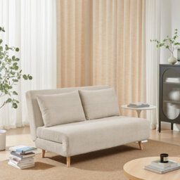 Furniturebox Uk Bobby Cream Jumbo Corduroy Double Folding Sofa Bed - thumbnail 1
