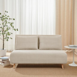 Furniturebox Uk Bobby Cream Jumbo Corduroy Double Folding Sofa Bed - thumbnail 2