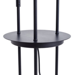 Darphe Three Headed Hemp Rope Lampshade Floor Lamp  With Metal Tray Table And Foot Switch - thumbnail 7