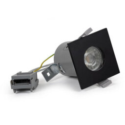 Matt Black Gu10 Square Fire Rated Downlight - Ip65 - Se Home - thumbnail 1