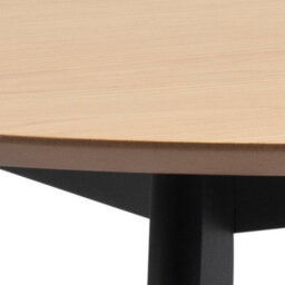 Furniture To Go Roxby Round Dining Table In Oak & Black Included 4 Roxby Dining Chairs In Black And Oak - thumbnail 4
