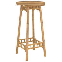 Walplus Durable Outdoor Bar Table Round 55X100 Cm Bamboo - thumbnail 2