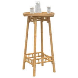 Walplus Durable Outdoor Bar Table Round 55X100 Cm Bamboo - thumbnail 4