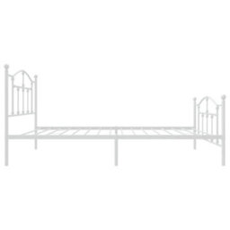 Berkfield Metal Bed Frame With Headboard And Footboard White 80X200 Cm - thumbnail 6