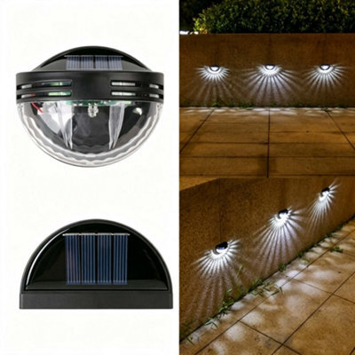 4Pack Solar Fence Lights,deck Lights Solar Powered Outdoor Waterproof Fence Lighting For Fence Deck Step Stair Post (White Light) - image 1
