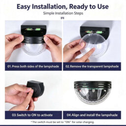 4Pack Solar Fence Lights,deck Lights Solar Powered Outdoor Waterproof Fence Lighting For Fence Deck Step Stair Post (White Light) - thumbnail 3