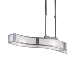 Luminosa Lighting Luminosa Duna E27 Linear Pendant 3 Light L1 Bar, Polished Chrome, White Acrylic - thumbnail 5