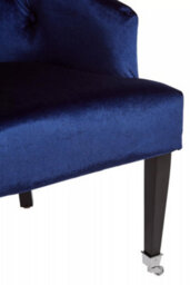 Orsina Classic Blue Velvet Chair, Mid Century Design Comfortable Armchair, Velvet Upholstered Modern Armchair - thumbnail 6