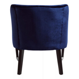 Orsina Classic Blue Velvet Chair, Mid Century Design Comfortable Armchair, Velvet Upholstered Modern Armchair - thumbnail 4