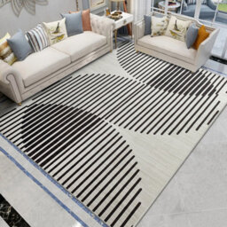 Ameha Luxury Area Living Room Bedroom Large Carpets Non Slip Printed Rug Modern Abstract Lines/optical Wave Pattern(Jett, 160X230 Cm) - thumbnail 4