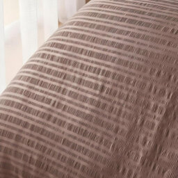 Ohs Embossed Bedding Set Textured Duvet Cover With Pillowcase, Mink - King - thumbnail 4