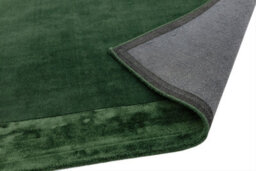 Green Bordered Wool Handmade Luxurious Modern Plain Easy To Clean Rug For Dining Room Bedroom And Living Room-120Cm X 170Cm - thumbnail 7
