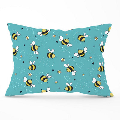 Warren Reed Designer Hand Drawn Busy Bees Cushions 33Cm X 48Cm