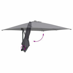 Walplus Garden Parasol Anthracite 248.5 X 247.5 X 160 Cm Fabric - thumbnail 8