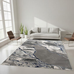 Smart Living Parma Modern Shimmer Rug - Soft Luxury For Living & Bedroom - Blue - 120 X 170 Cm