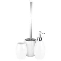 Urbn-Living Black - 4-Pcs Ridder Shiny Ceramic Bathroom Set - thumbnail 8