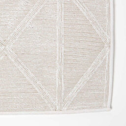 Homescapes 100% Cotton White Bath Mat Tufted Geometric Design, 50 X 80 Cm - thumbnail 4