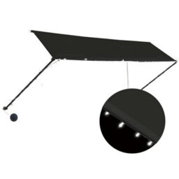 Berkfield Retractable Awning With Led 400X150 Cm Anthracite - thumbnail 2