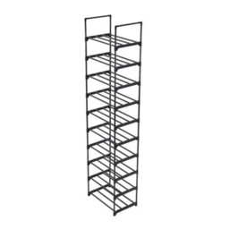 Living And Home 10 Tier Black Metal Shoe Rack Shoe Storage Organizer Shoe Shelf - thumbnail 5