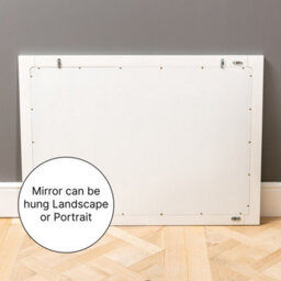 The Furniture Market Cheshire Cream Painted Large Wall Mirror - H 780mm X W 1080mm X D 20mm - thumbnail 6