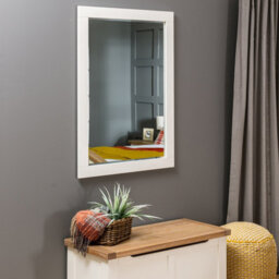 The Furniture Market Cheshire Cream Painted Large Wall Mirror - H 780mm X W 1080mm X D 20mm - thumbnail 4