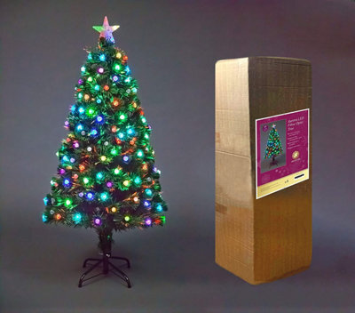 Shatchi 6Ft/180Cm Diamonds Fibre Optic Christmas Tree Led Pre-Lit
