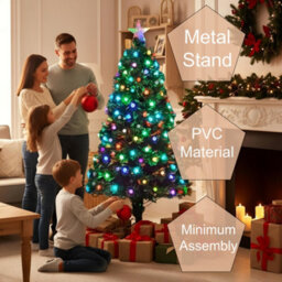 Shatchi 6Ft/180Cm Diamonds Fibre Optic Christmas Tree Led Pre-Lit - thumbnail 8