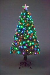 Shatchi 6Ft/180Cm Diamonds Fibre Optic Christmas Tree Led Pre-Lit - thumbnail 2