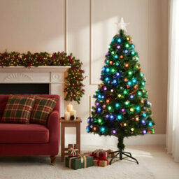 Shatchi 6Ft/180Cm Diamonds Fibre Optic Christmas Tree Led Pre-Lit - thumbnail 6