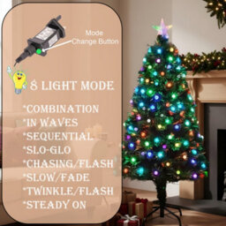 Shatchi 6Ft/180Cm Diamonds Fibre Optic Christmas Tree Led Pre-Lit - thumbnail 7