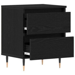 Berkfield Bedside Cabinet Black Oak 40X35X50 Cm Engineered Wood - thumbnail 5