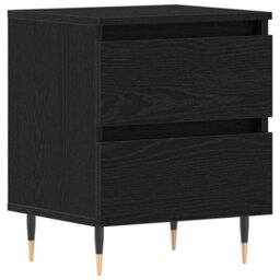 Berkfield Bedside Cabinet Black Oak 40X35X50 Cm Engineered Wood - thumbnail 2
