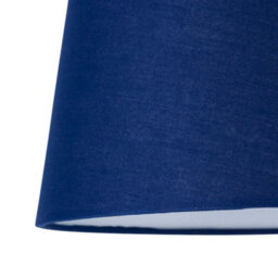 First Choice Lighting Navy Blue Cotton 23Cm Tapered Cylinder Pendant Or Lamp Shade - thumbnail 3