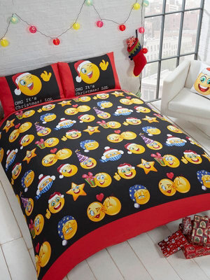 Emotional Icons Christmas Double Duvet Cover And Pillowcase Set - image 1