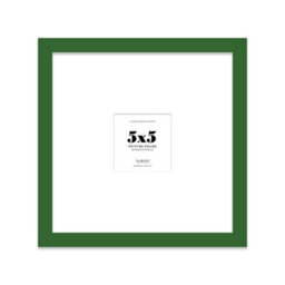 "5X5"" Green Picture Frame - 5X5"" Square Frame With 2X2"" Mount For 5X5""/2X2"" Pictures Vintage Style Photo Display, 1 Pack" - thumbnail 1