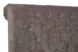 Divan Base Direct Zephyr Fabric Scroll Bed With Low Foot End Bed Base Only 4Ft Small Double- Brecon Gun Metal - thumbnail 5