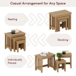 Lassic Vida Designs Ashton Nest Of Tables Set Of 3 Coffee Side End Table - thumbnail 5