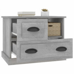 Berkfield Bedside Cabinet Concrete Grey 60X39X45 Cm - thumbnail 5