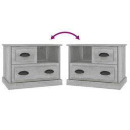 Berkfield Bedside Cabinet Concrete Grey 60X39X45 Cm - thumbnail 9