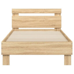 Walplus Bed Frame Without Mattress With Headboard Sonoma Oak 90X200 Cm - thumbnail 5