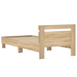 Walplus Bed Frame Without Mattress With Headboard Sonoma Oak 90X200 Cm - thumbnail 7
