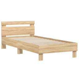 Walplus Bed Frame Without Mattress With Headboard Sonoma Oak 90X200 Cm - thumbnail 3