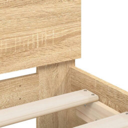 Walplus Bed Frame Without Mattress With Headboard Sonoma Oak 90X200 Cm - thumbnail 8