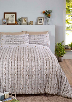 Rapport Home Arran Bedcover Cotton Duvet Set With Pillowcase