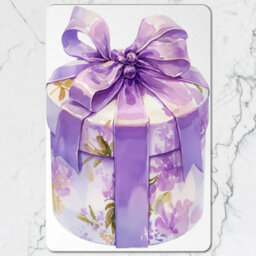 Benjamin Tate Design Purple Floral Placemat And Coaster Set Designer Artwork On Wood Base 12 Piece Collection Exclusive - thumbnail 2