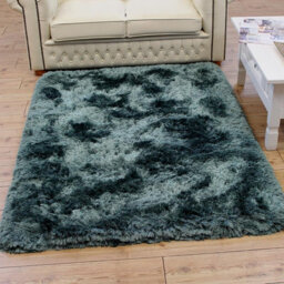 Teal Handmade , Luxurious , Modern , Plain , Shaggy , Sparkle Easy To Clean Rug For Living Room, Bedroom - 160Cm X 230Cm - thumbnail 2